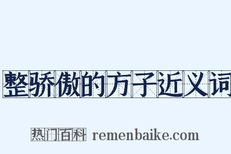 整骄傲的方子近义词是什么意思的图片
